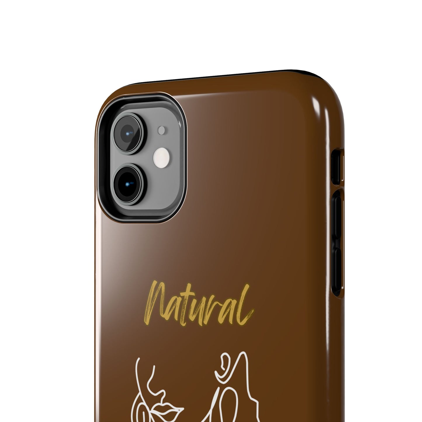 Natural Woman Lips (WL)Tough Phone Cases BROWN