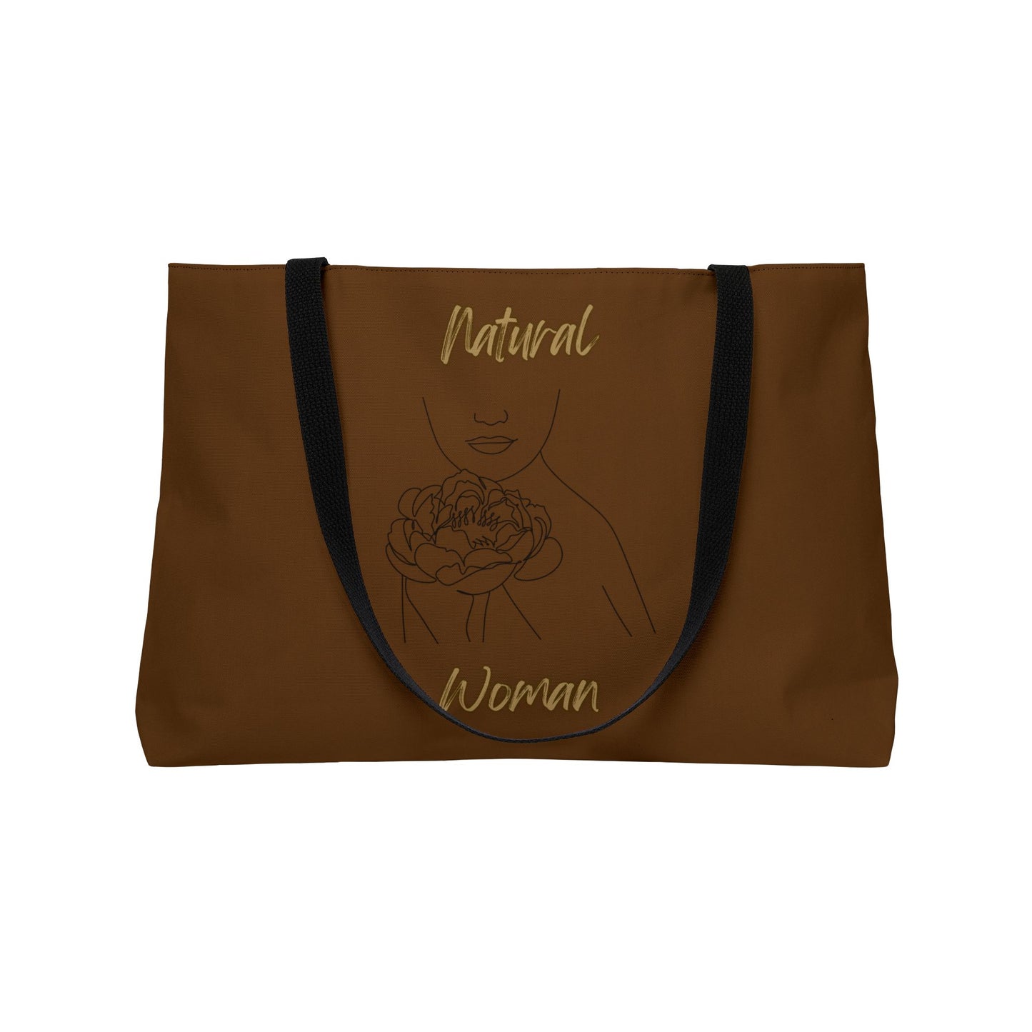 Natural Woman Kissed Flower (BL) Weekender Tote Bag BROWN