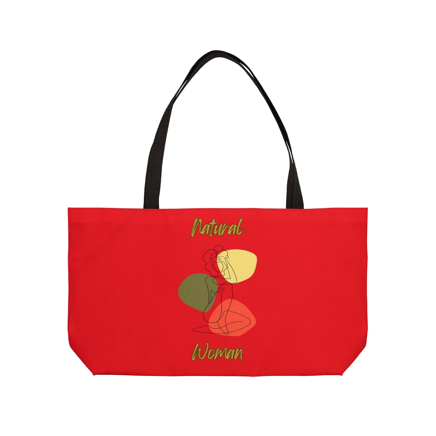 Natural Woman Colorful Pose (BL) Weekender Tote Bag RED
