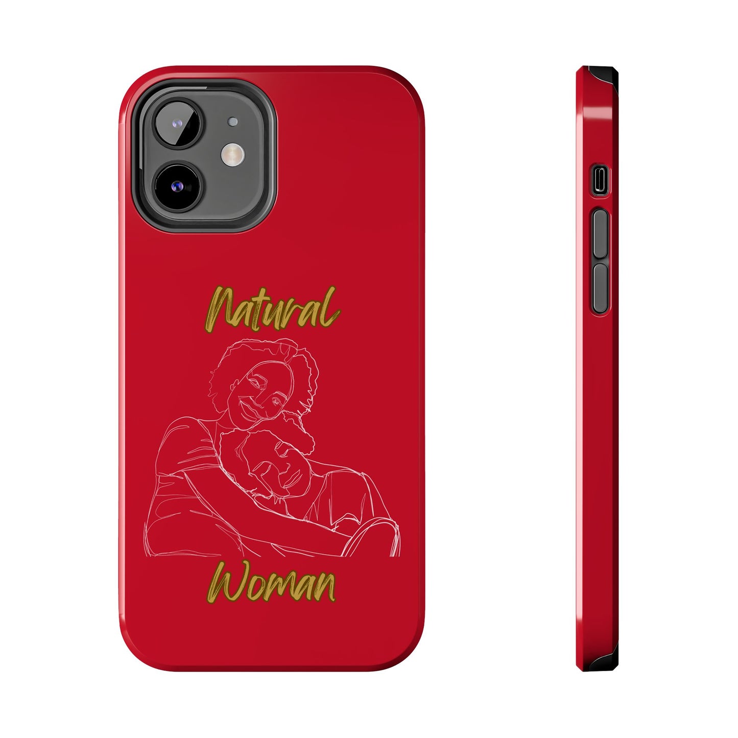 Natural Woman Loving Embrace (WL)Tough Phone Cases DARK RED