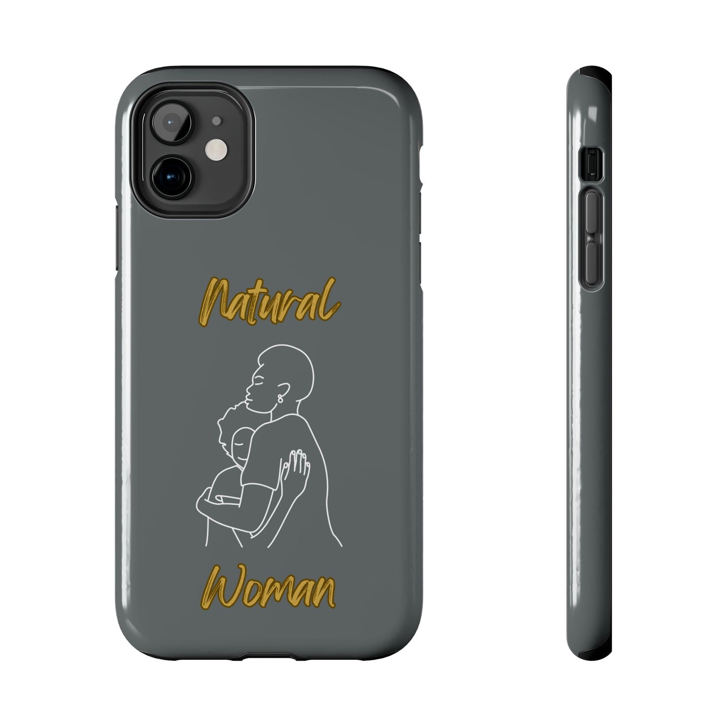 Natural Woman Safe With Momma (WL) Tough Phone Cases DARK GREY