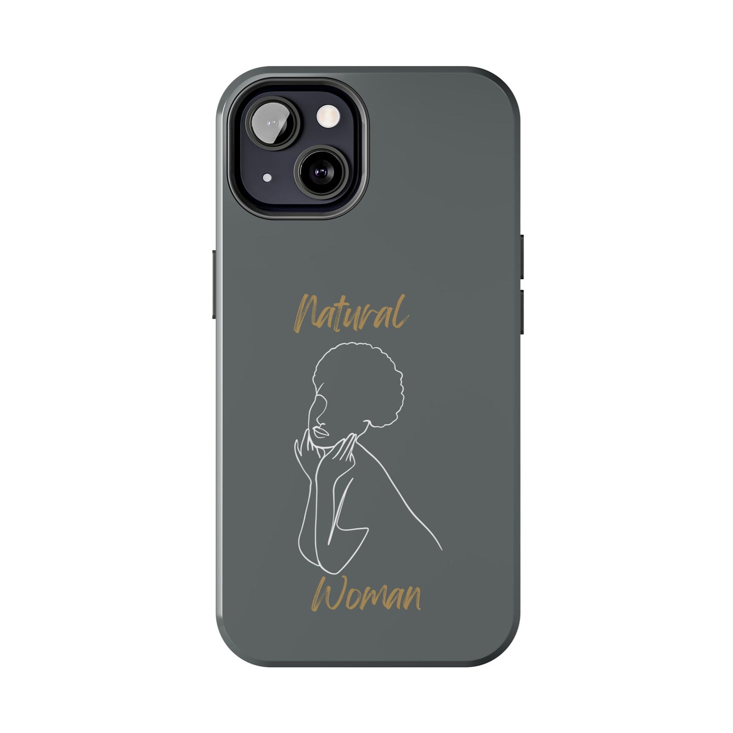 Natural Woman Cute Afro(WL)Tough Phone Cases DARK GREY