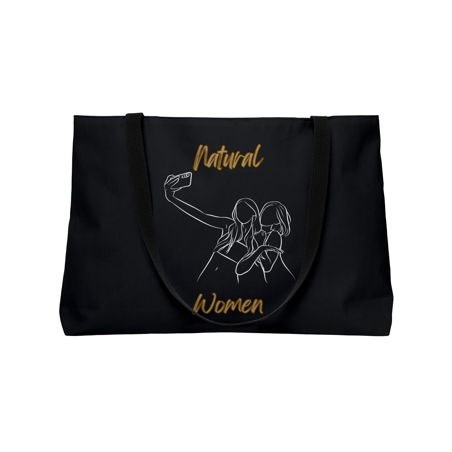 Natural Women Friends Selfie (WL) Weekender Tote Bag BLACK