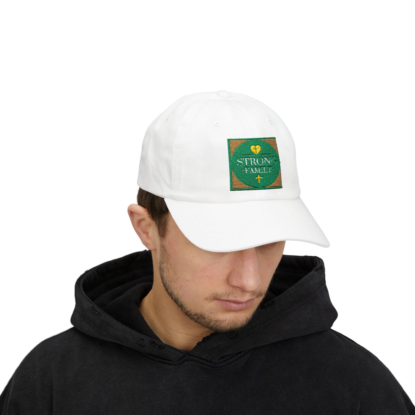 Strong Family Custom Casual Cap - SPRUCE GREEN LOGO