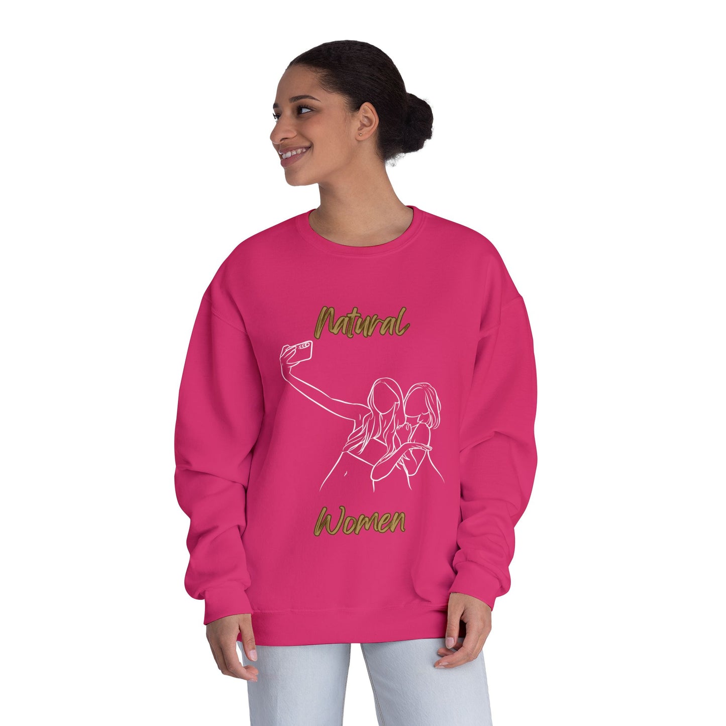 Natural Women Friends Selfie (WL) Crewneck Sweatshirt