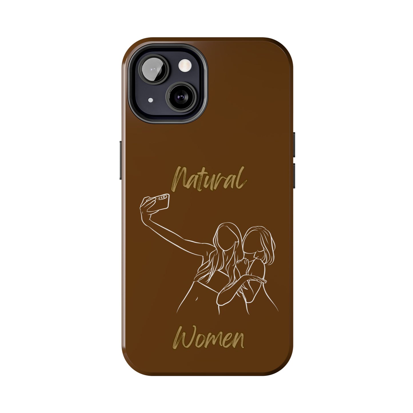Natural Woman Friends Selfie (WL)Tough Phone Cases BROWN