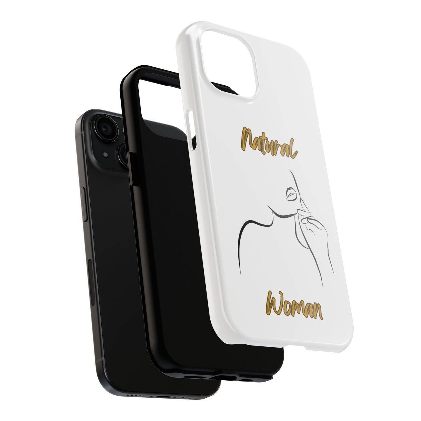 Natural Woman Chin Up (BL)Tough Phone Cases WHITE