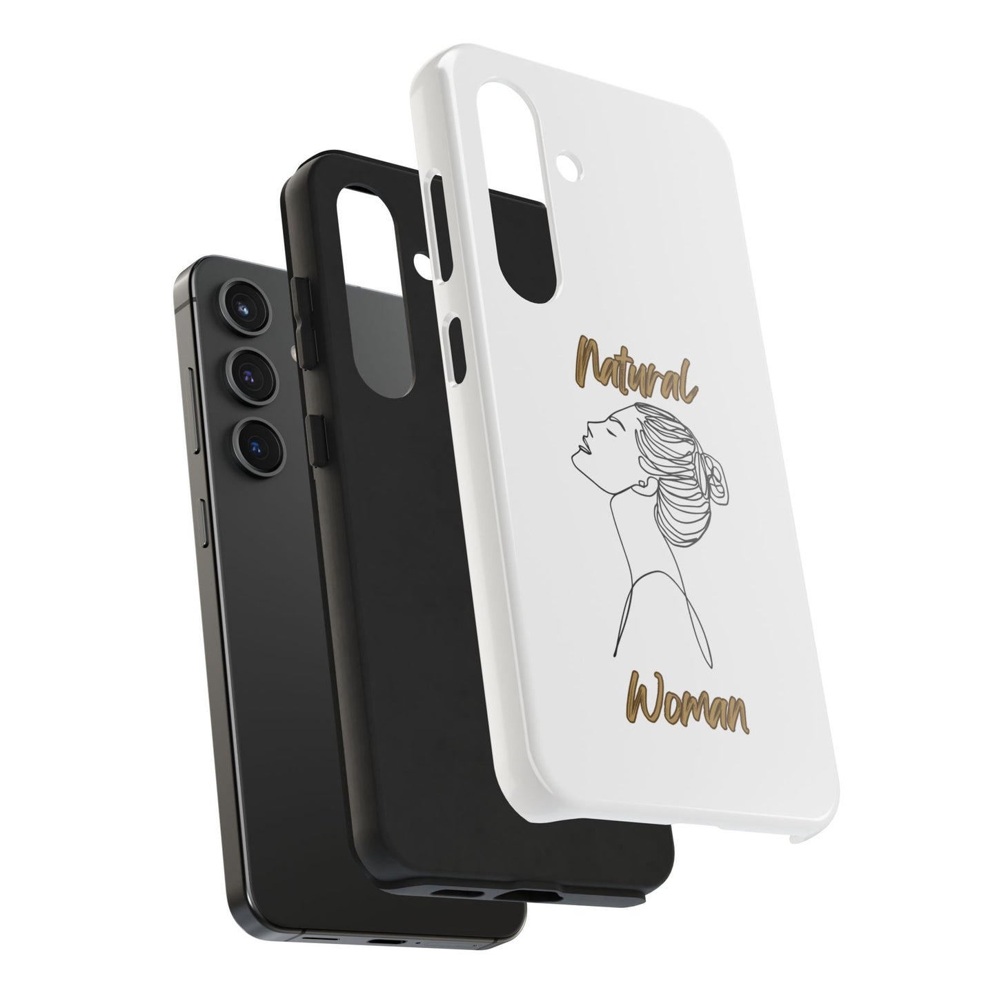 Natural Woman Wet Bun (BL) Tough Phone Cases WHITE