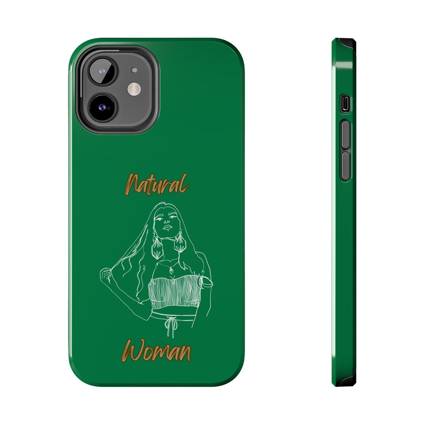 Natural Woman Thinking (WL)Tough Phone Cases DARK GREEN