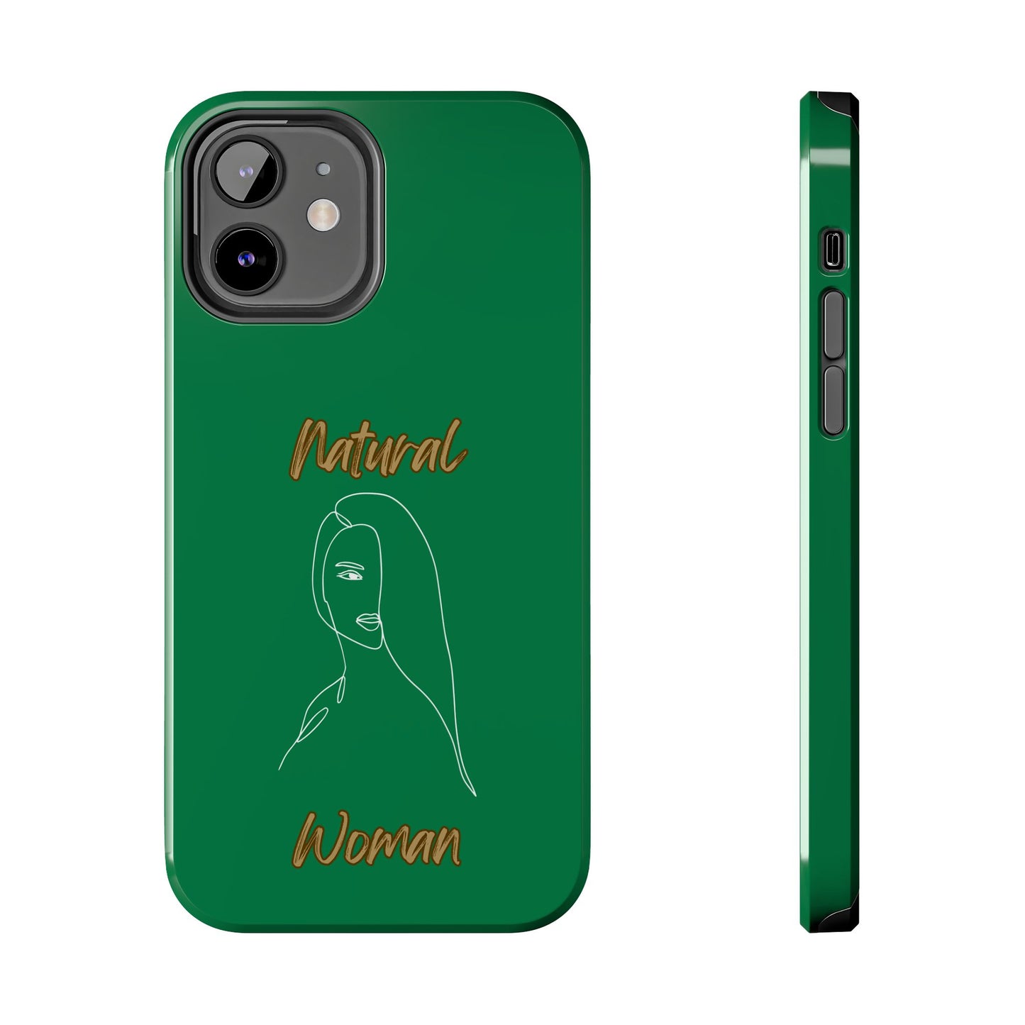 Natural Woman Covered Eye (WL)Tough Phone Cases DARK GREEN