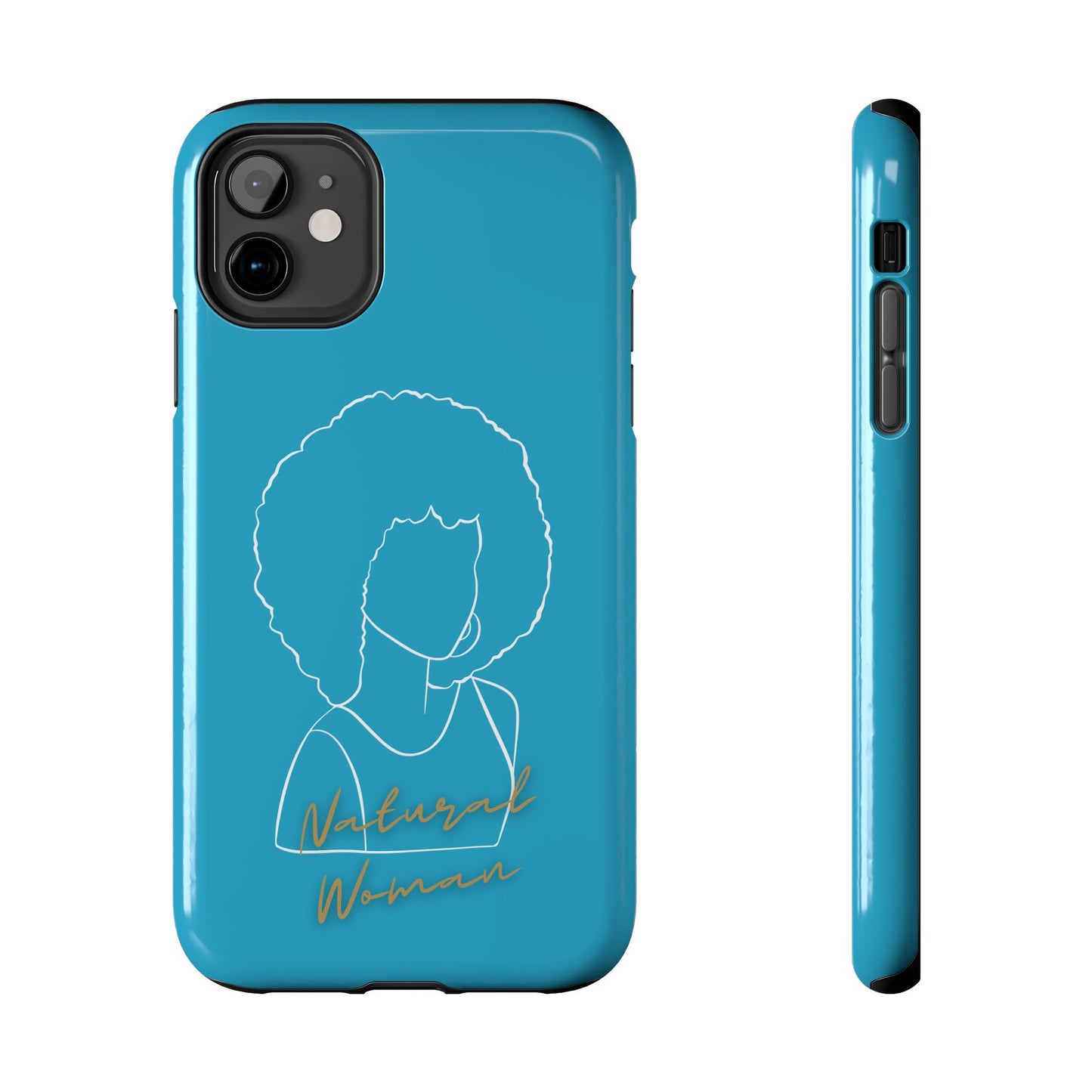 Natural Woman Afro (WL)Tough Phone Cases TURQUOISE