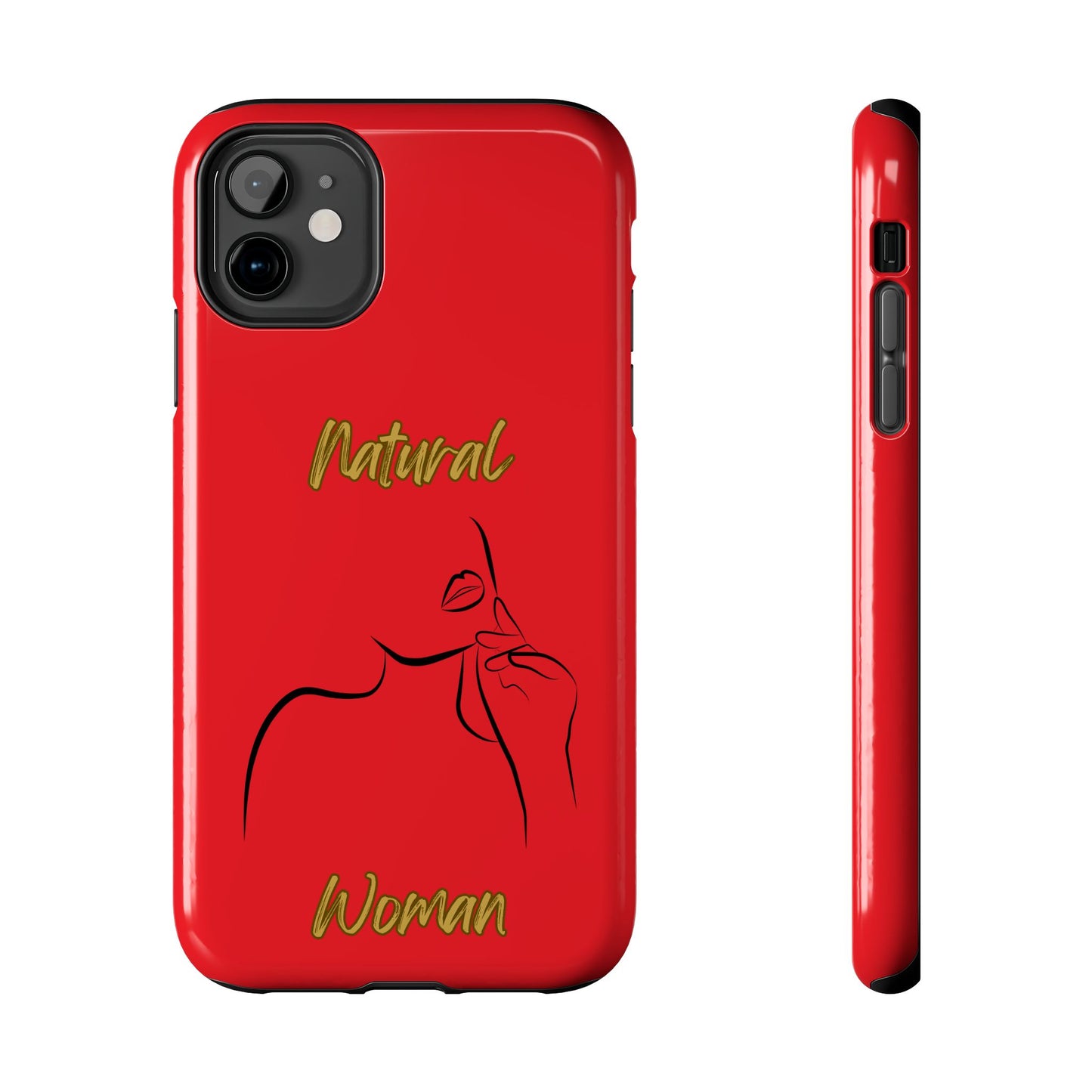 Natural Woman Chin Up (BL)Tough Phone Cases RED