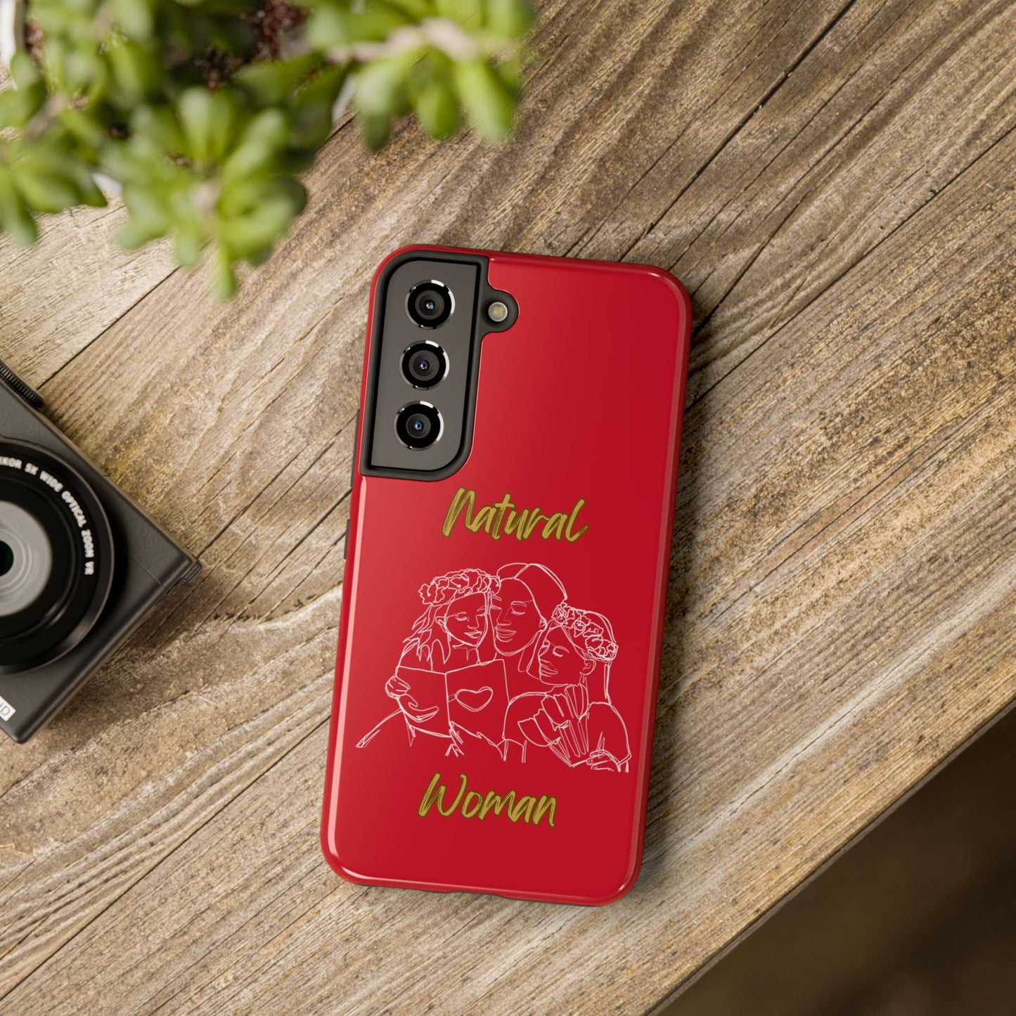Natural Woman Me & My Girls (WL)Tough Phone Cases DARK RED