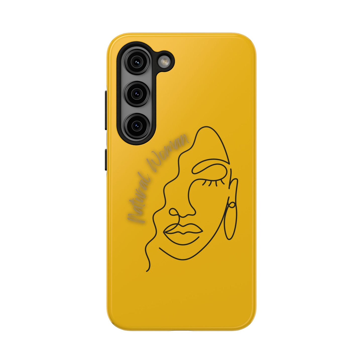 Natural Woman Half Face (BL)Tough Phone Case YELLOW