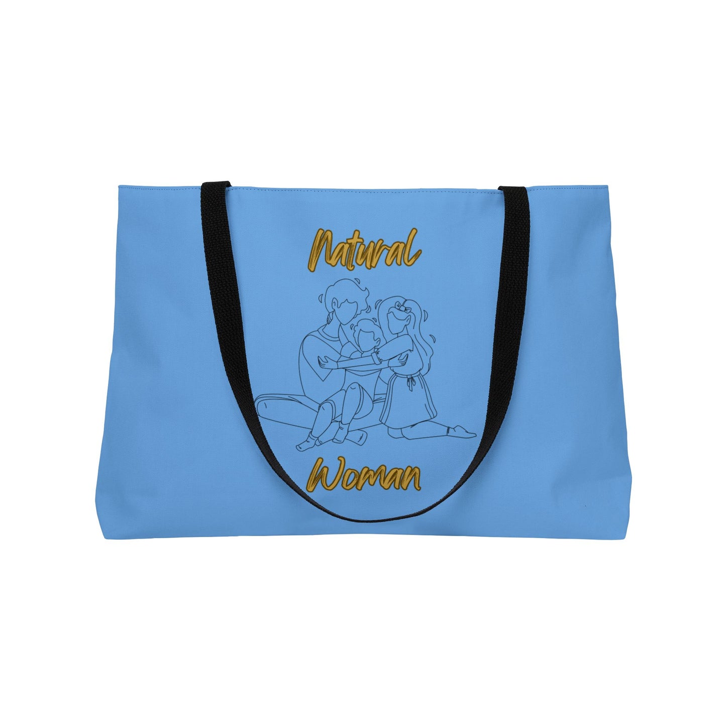 Natural Woman Bear Hugs (BL) Weekender Tote Bag LIGHT BLUE
