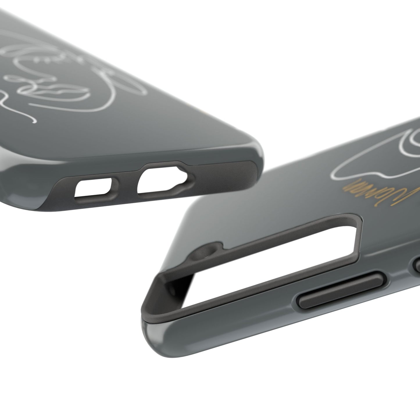 Natural Woman Half Face (WL)Tough Phone Case DARK GREY