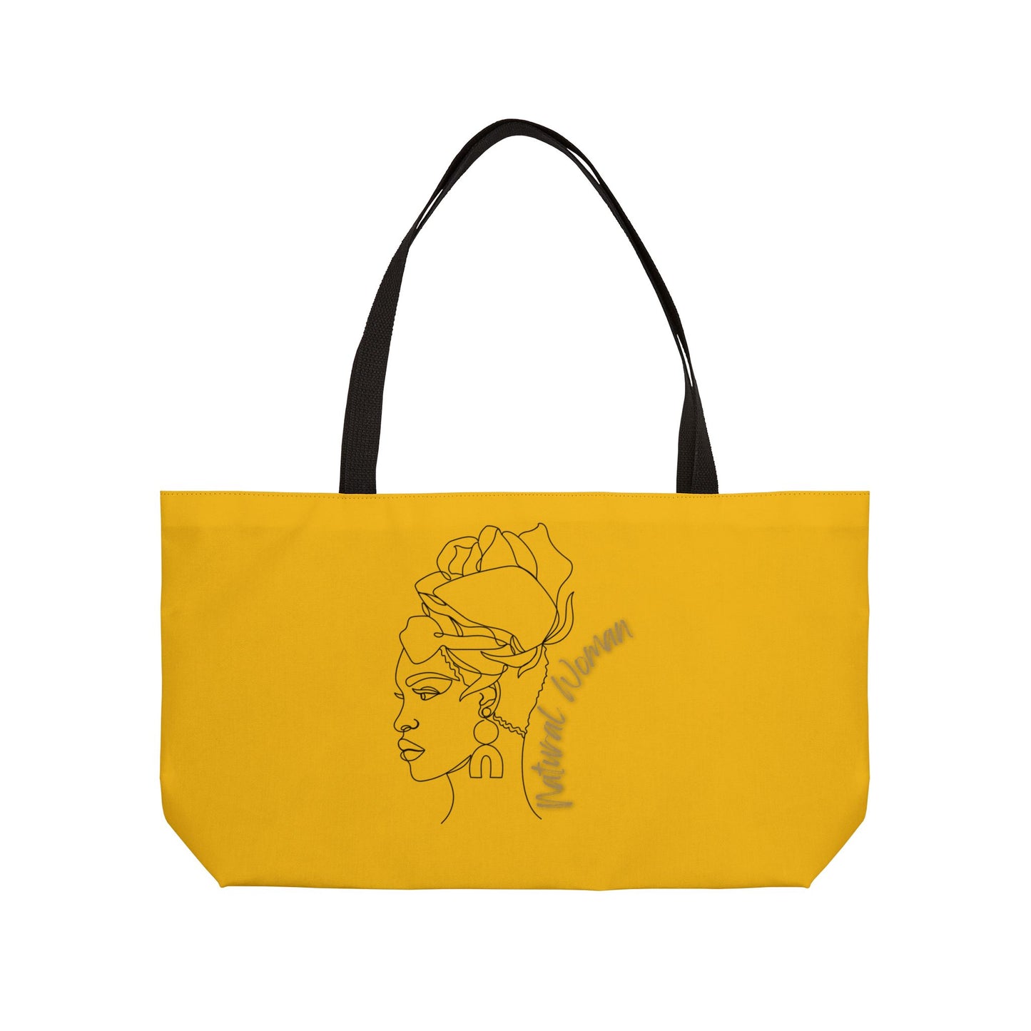 Natural Woman Flower Wrap (BL) Weekender Tote Bag YELLOW