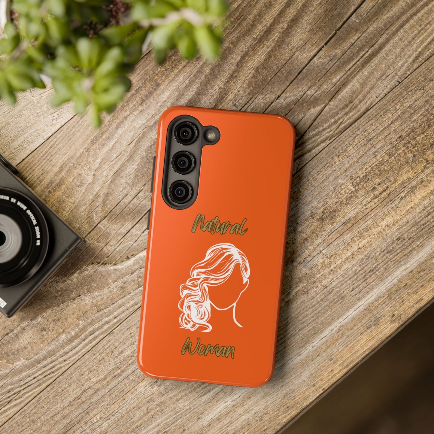 Natural Woman Long Curl (WL)Tough Phone Cases ORANGE