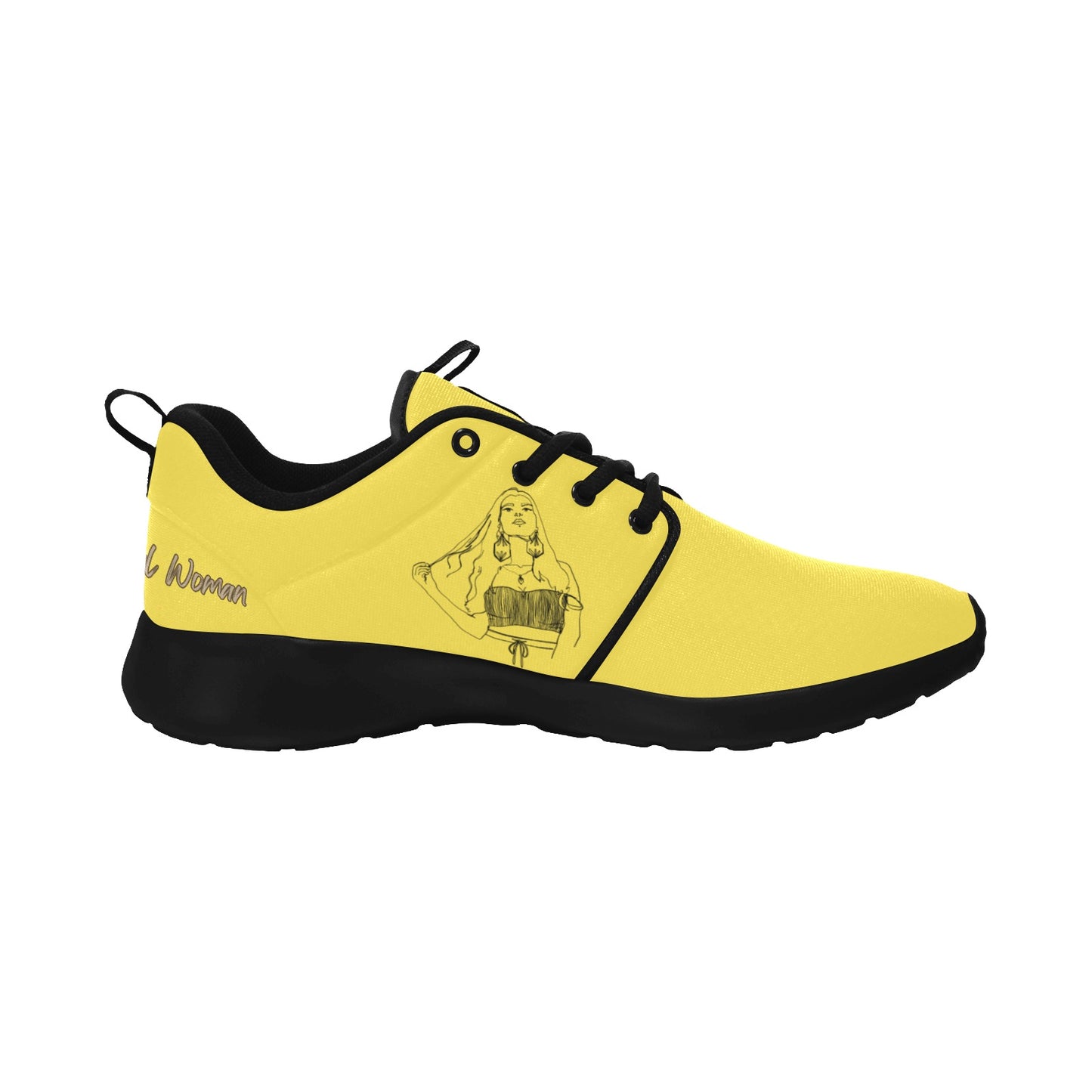 Natural Woman THINKING (BL) YELLOW w/ Black Sole Sneakers