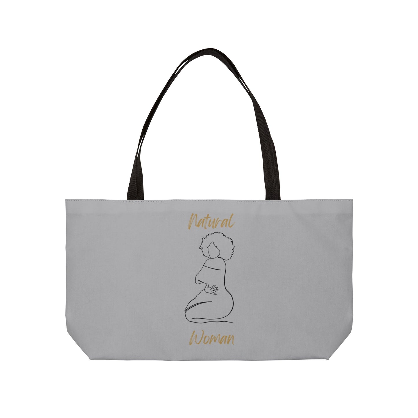 Natural Woman Hug (BL) Weekender Tote Bag LIGHT GREY