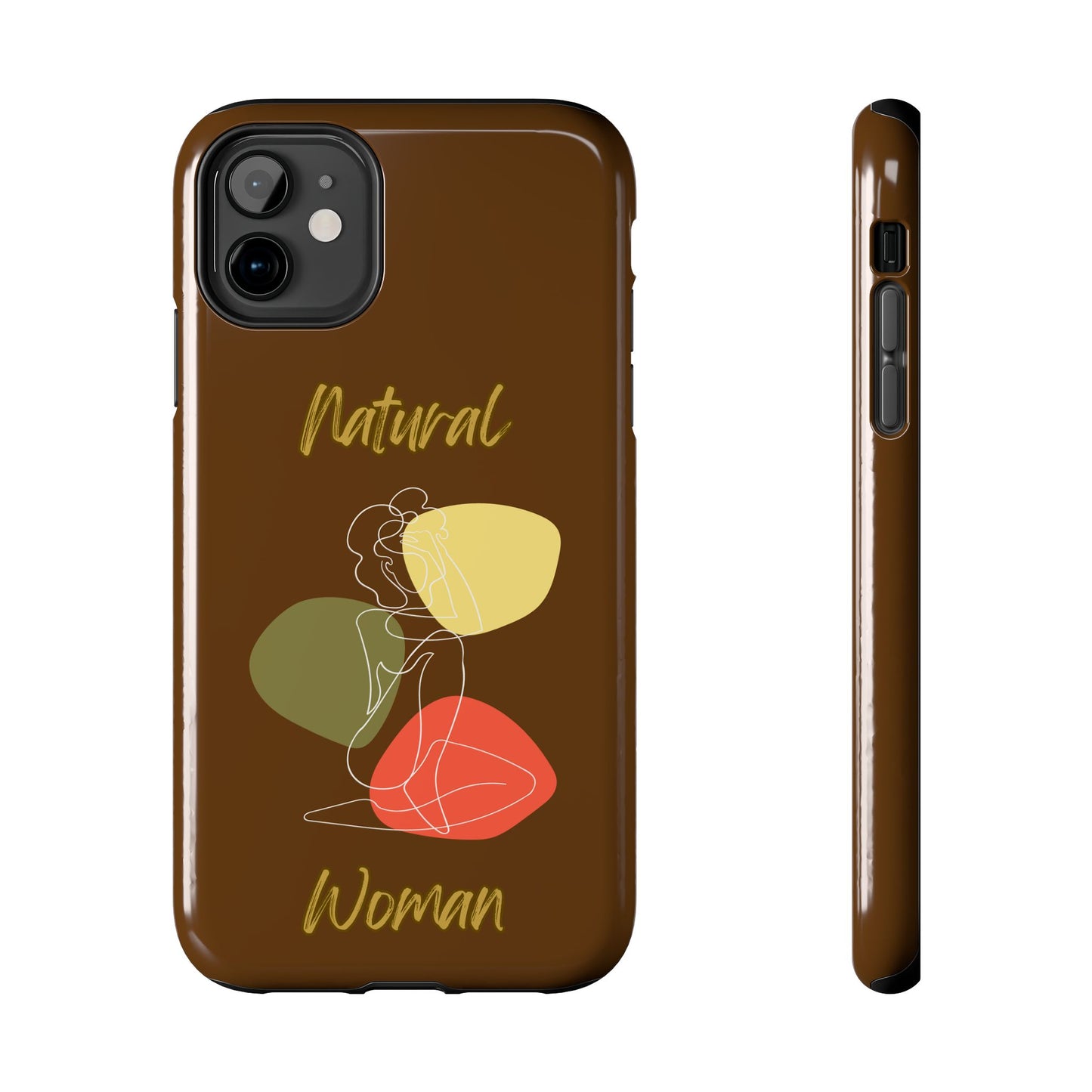 Natural Woman Colorful Pose (WL)Tough Phone Cases BROWN