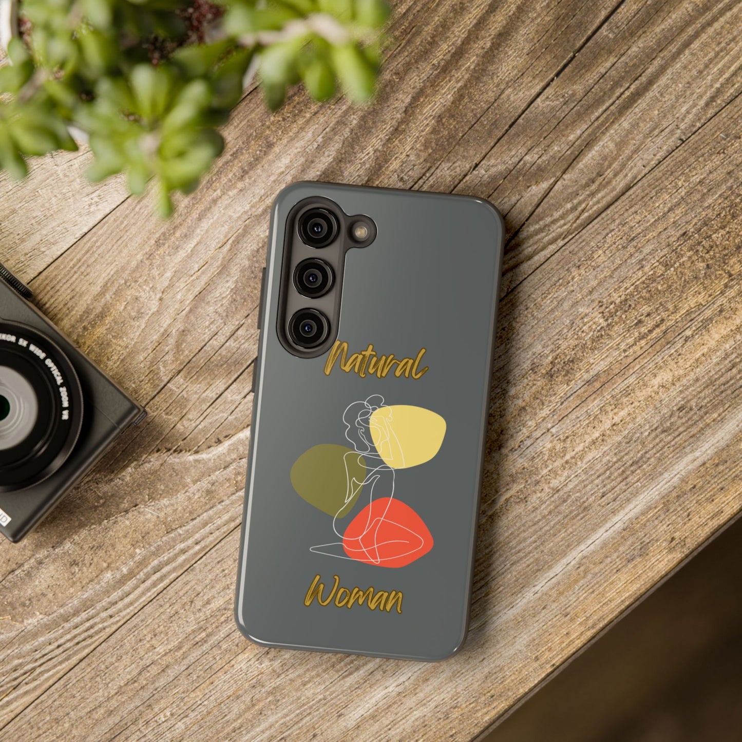 Natural Woman Colorful Pose (WL)Tough Phone Cases DARK GREY