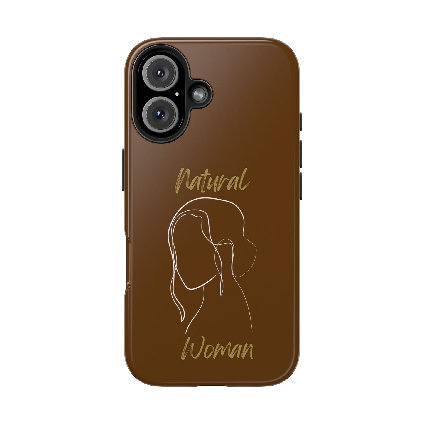 Natural Woman Hanging Hair (WL) Tough Phone Cases BROWN