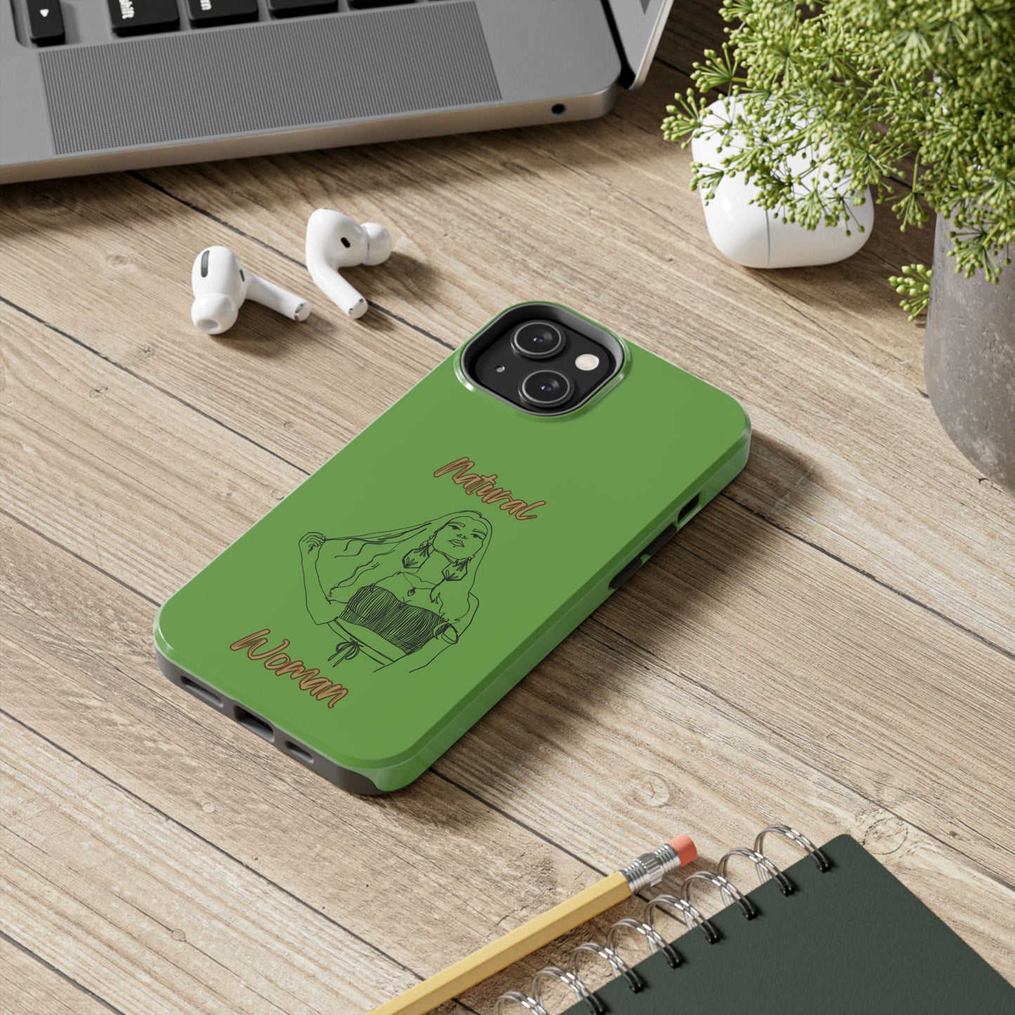 Natural Woman Thinking (BL)Tough Phone Cases GREEN