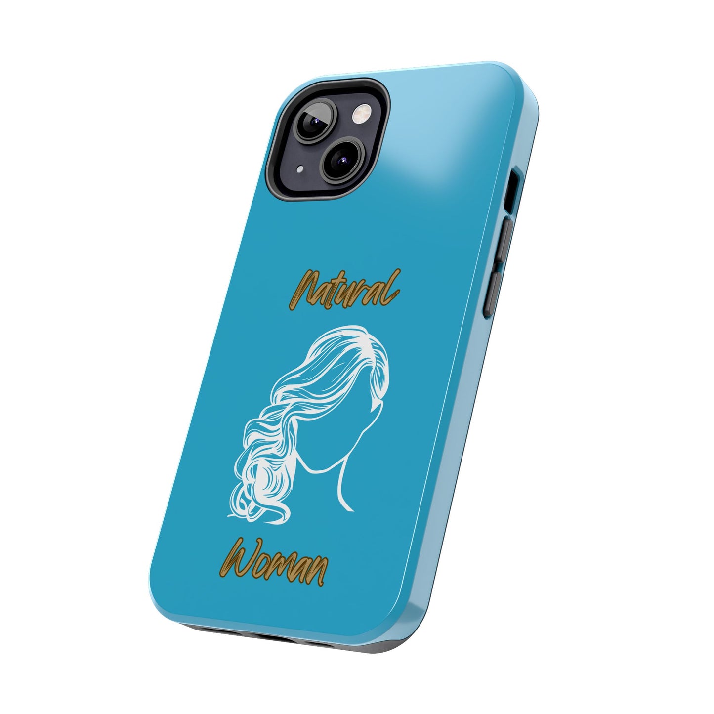 Natural Woman Long Curl (WL)Tough Phone Cases TURQUOISE