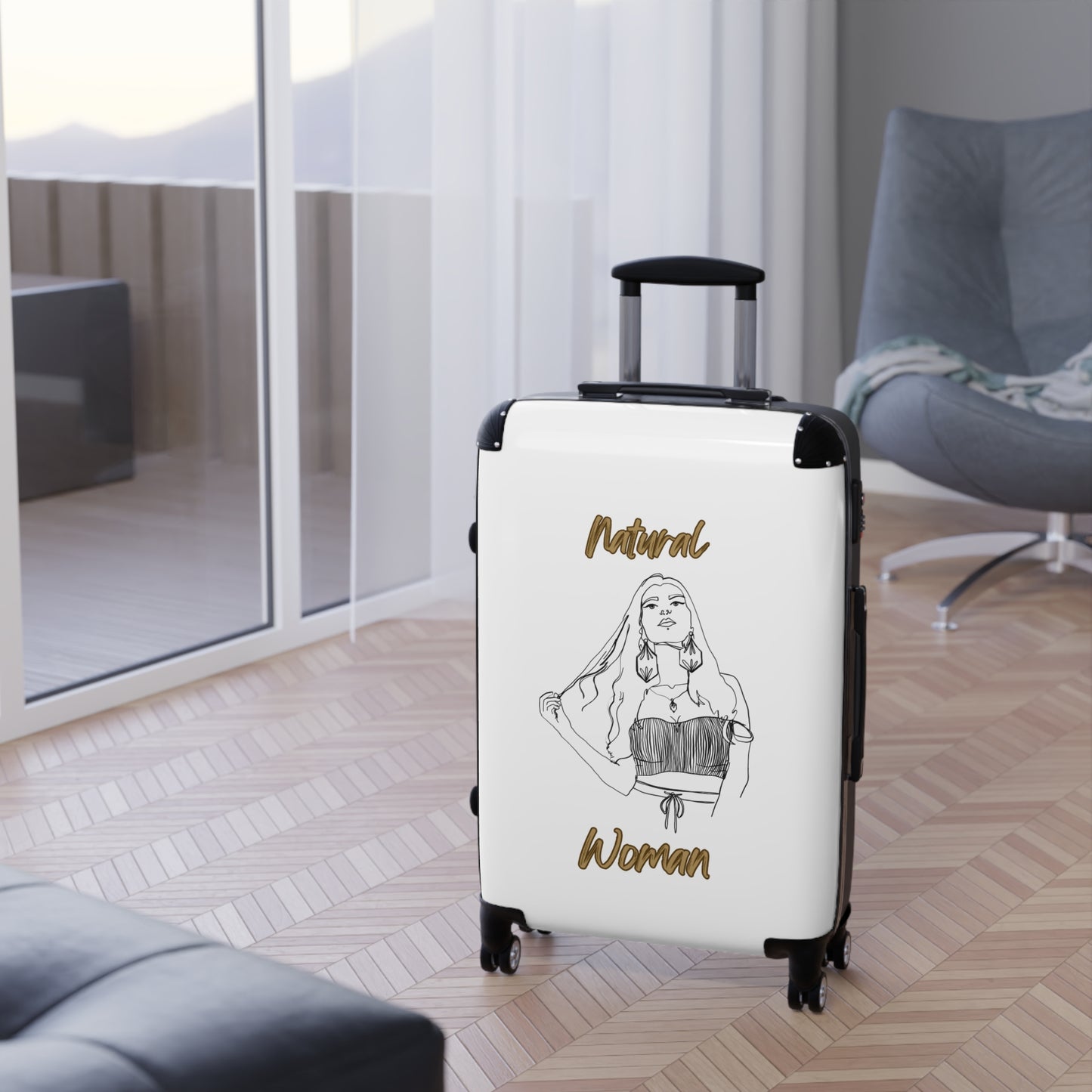 Natural Woman Thinking (BL) Suitcase WHITE
