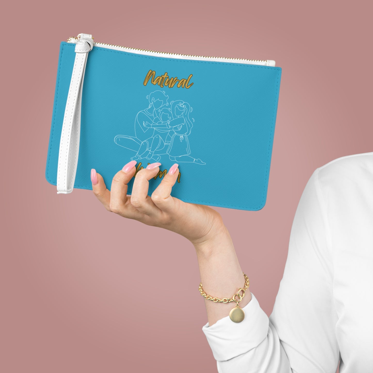 Natural Woman Bear Hugs (WL) Clutch Bag TURQUOISE