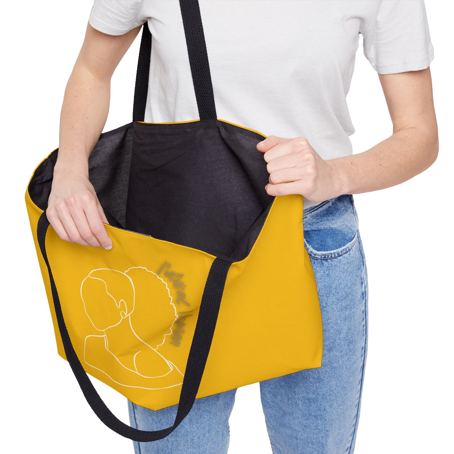 Natural Woman Behind Head (WL) Weekender Tote Bag YELLOW