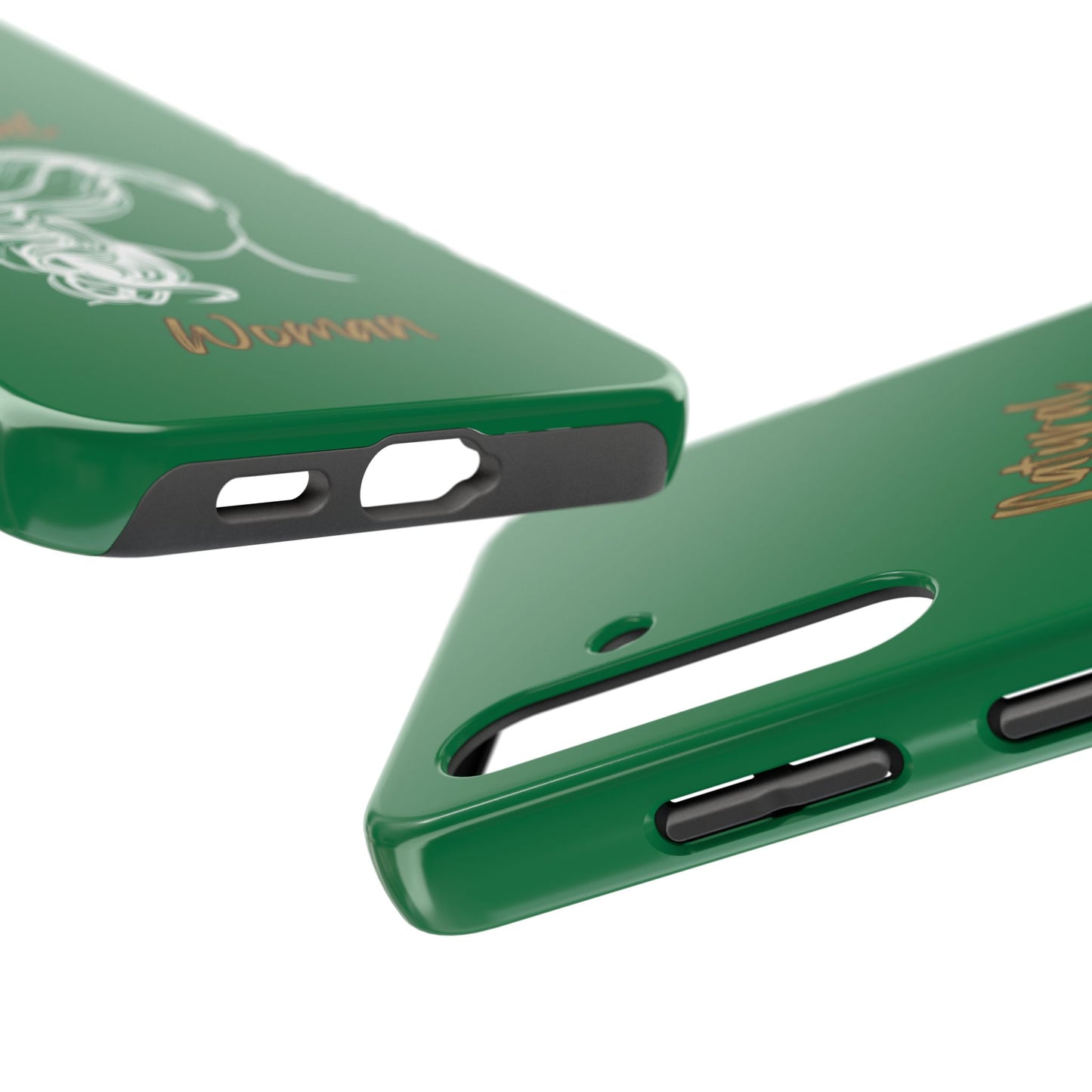 Natural Woman Long Curl (WL)Tough Phone Cases DARK GREEN