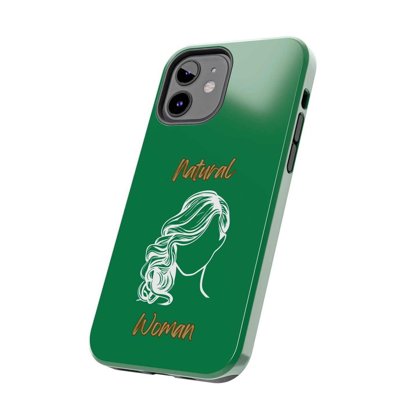 Natural Woman Long Curl (WL)Tough Phone Cases DARK GREEN