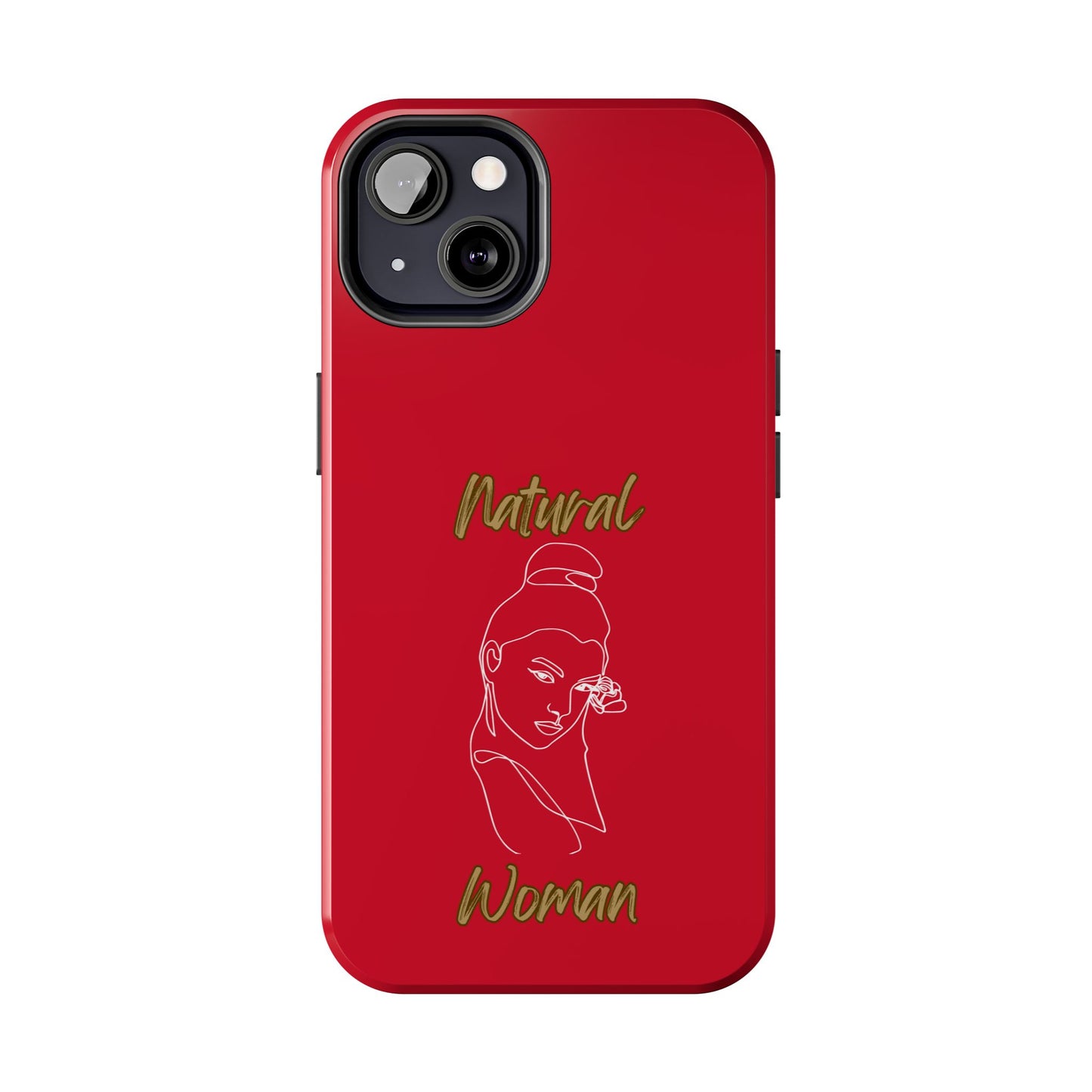 Natural Woman Sassy Bun (WL) Tough Phone Cases DARK RED