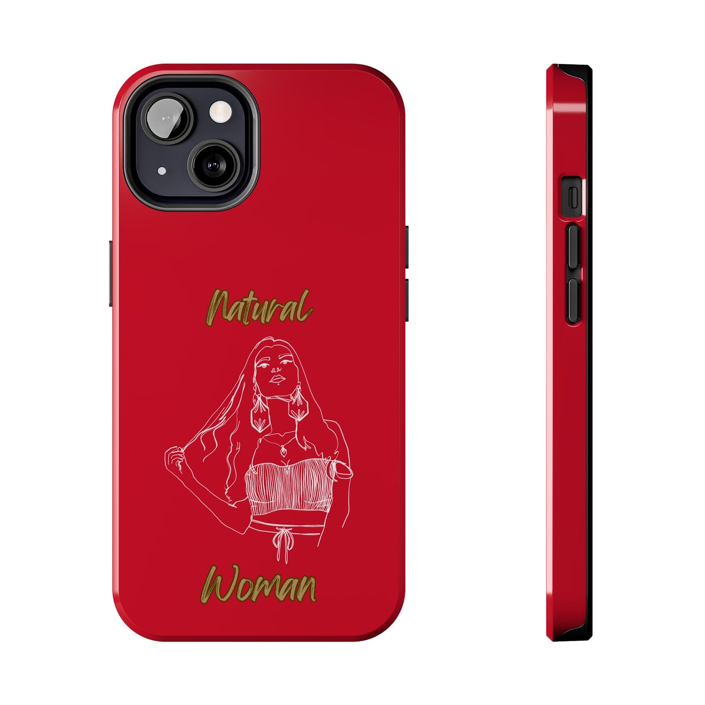 Natural Woman Thinking (WL)Tough Phone Cases DARK RED