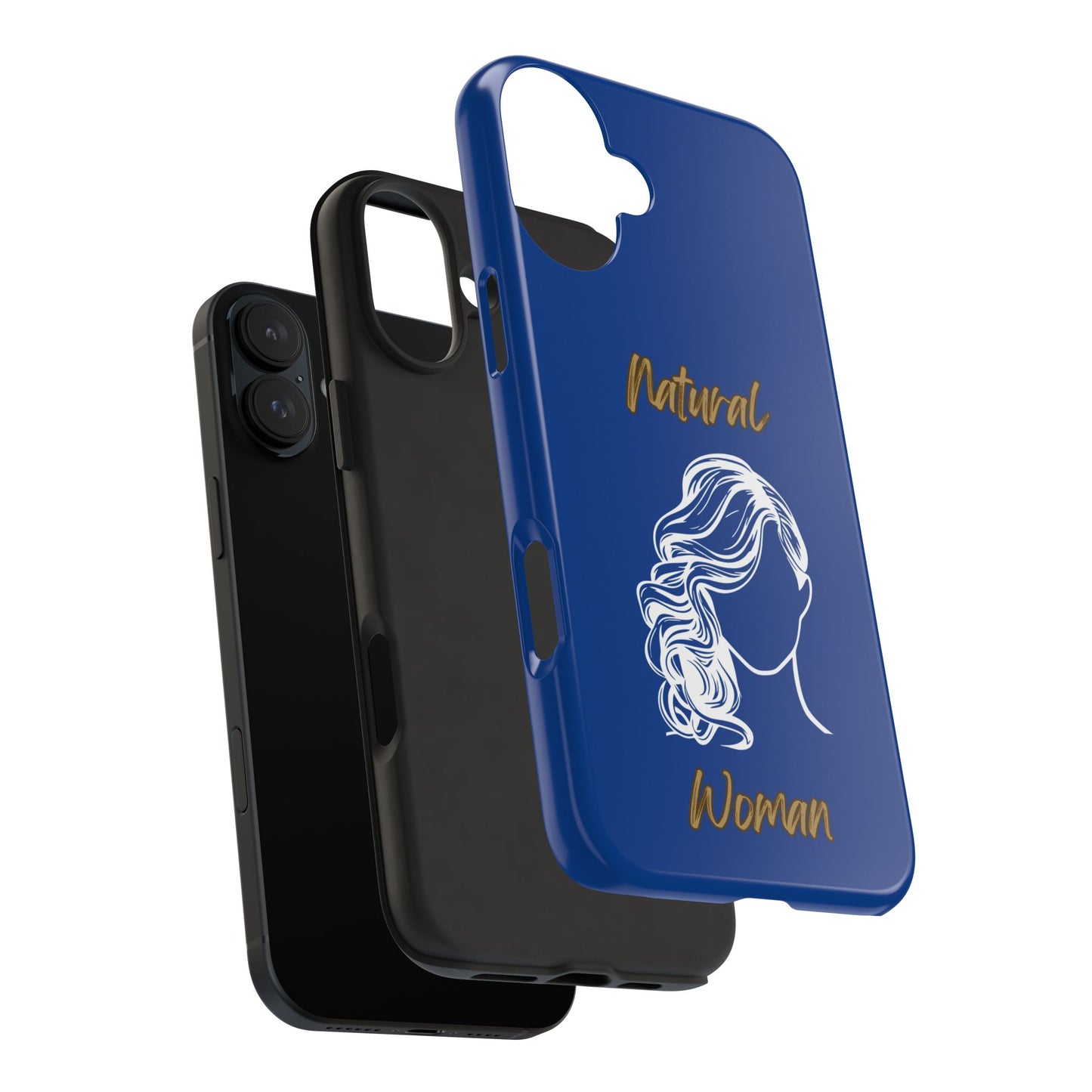 Natural Woman Long Curl (WL)Tough Phone Cases DARK BLUE