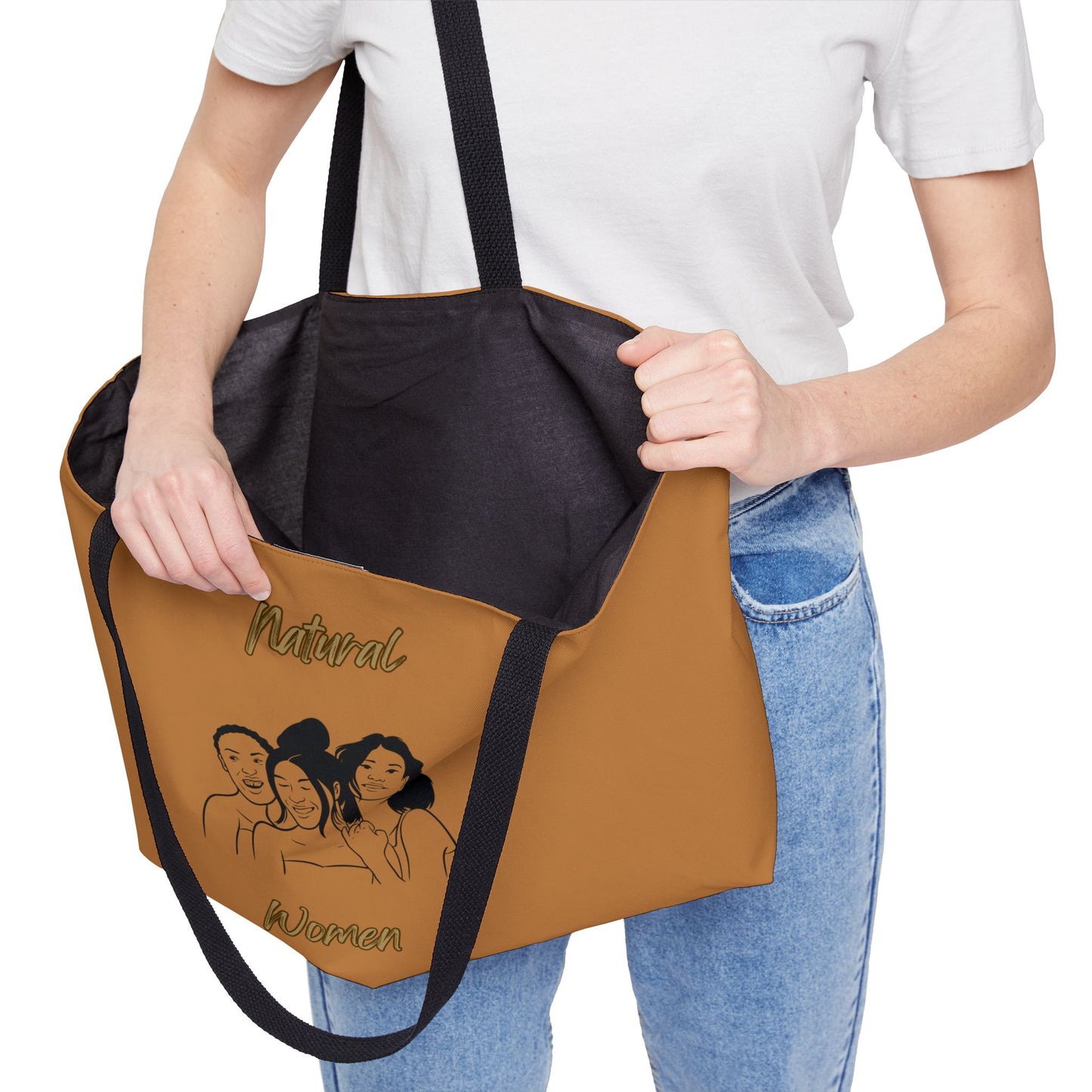 Natural Women Laughing Friends (BL) Weekender Tote Bag LIGHT BROWN