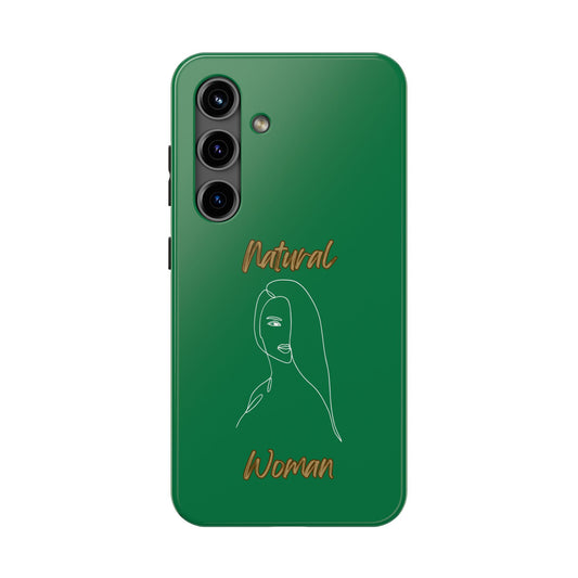 Natural Woman Covered Eye (WL)Tough Phone Cases DARK GREEN