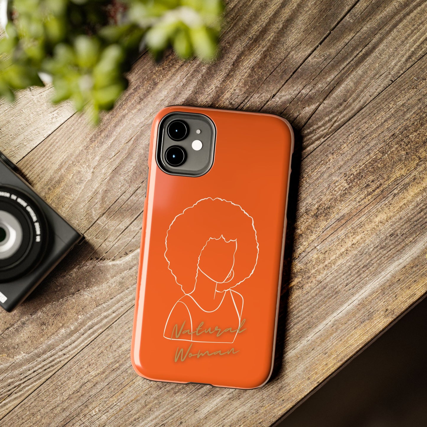 Natural Woman Afro (WL)Tough Phone Cases ORANGE