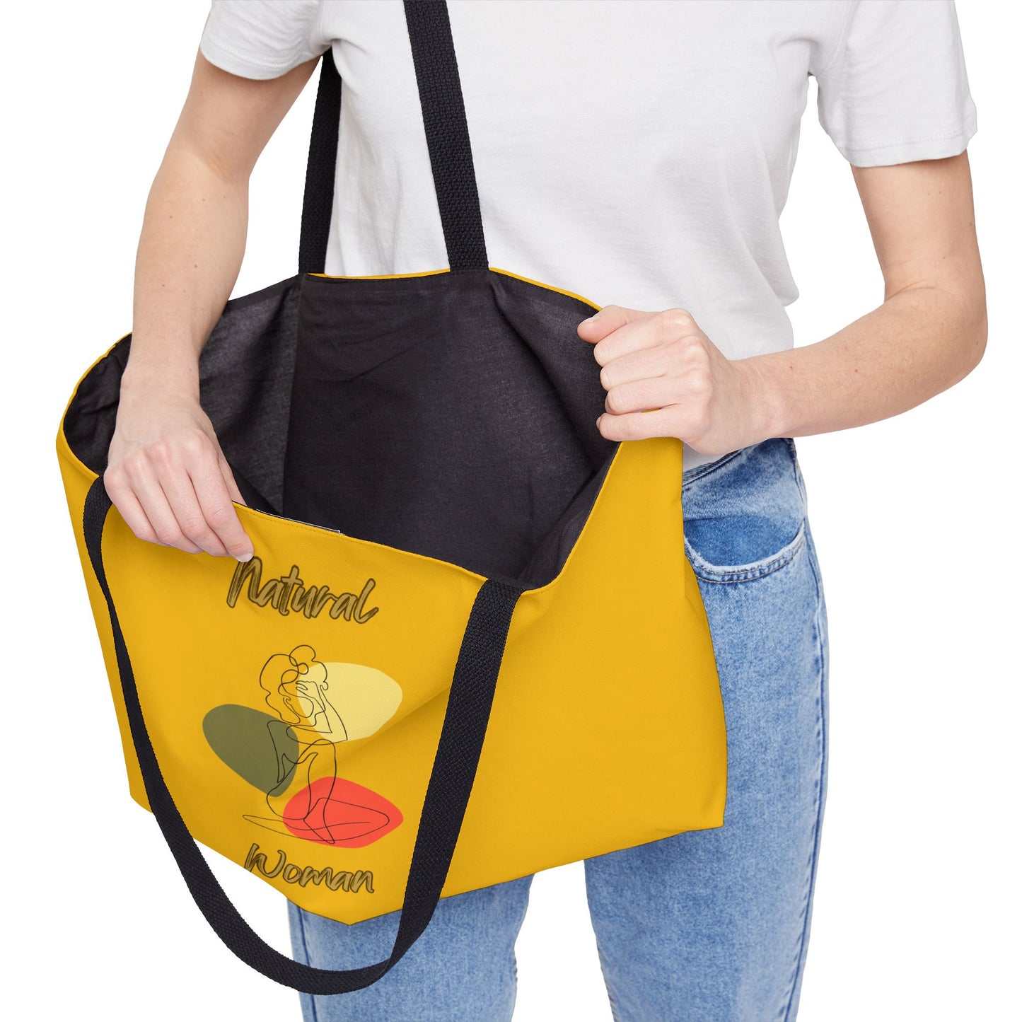 Natural Woman Colorful Pose (BL) Weekender Tote Bag YELLOW