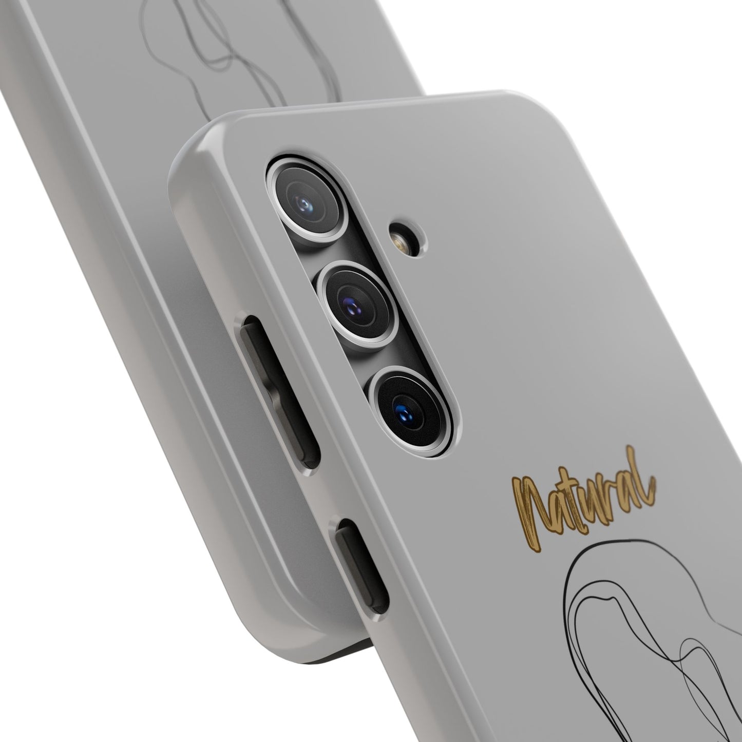 Natural Woman Hanging Hair (BL) Tough Phone Cases LIGHT GREY