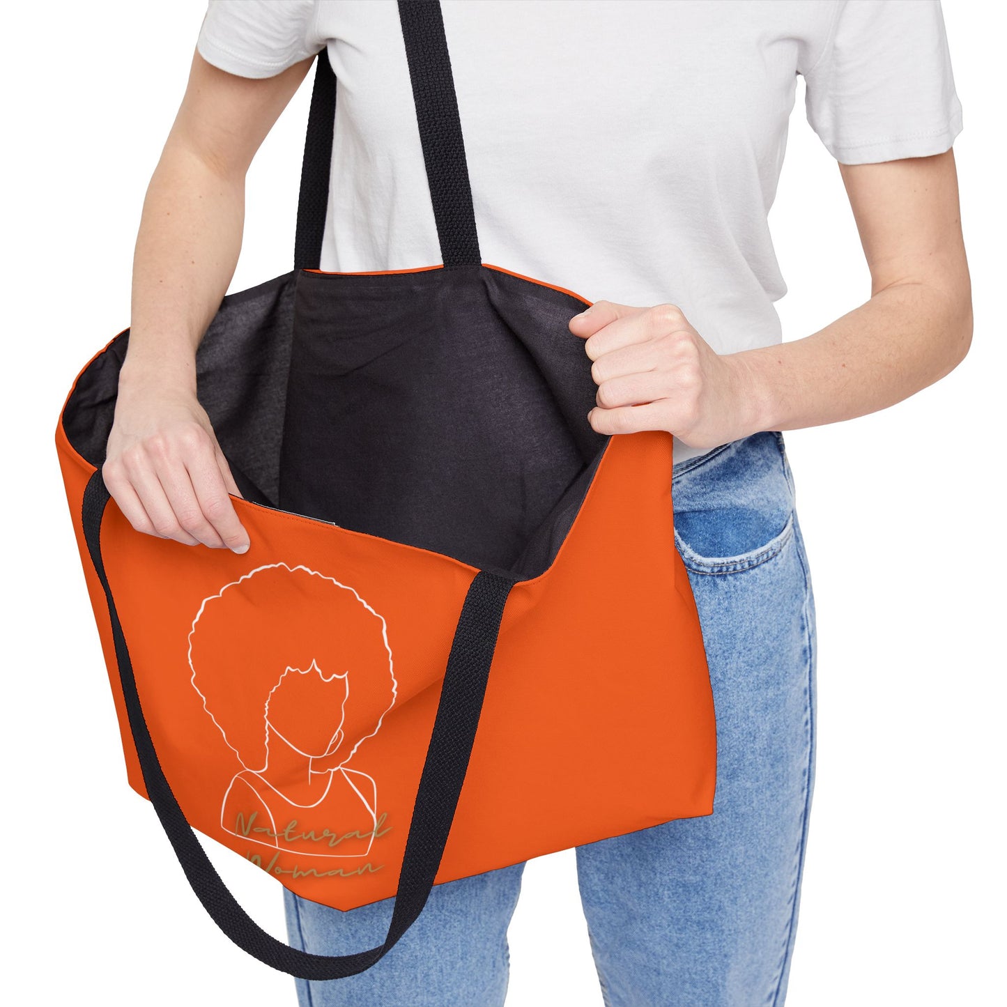 Natural Woman Afro (WL) Weekender Tote Bag ORANGE