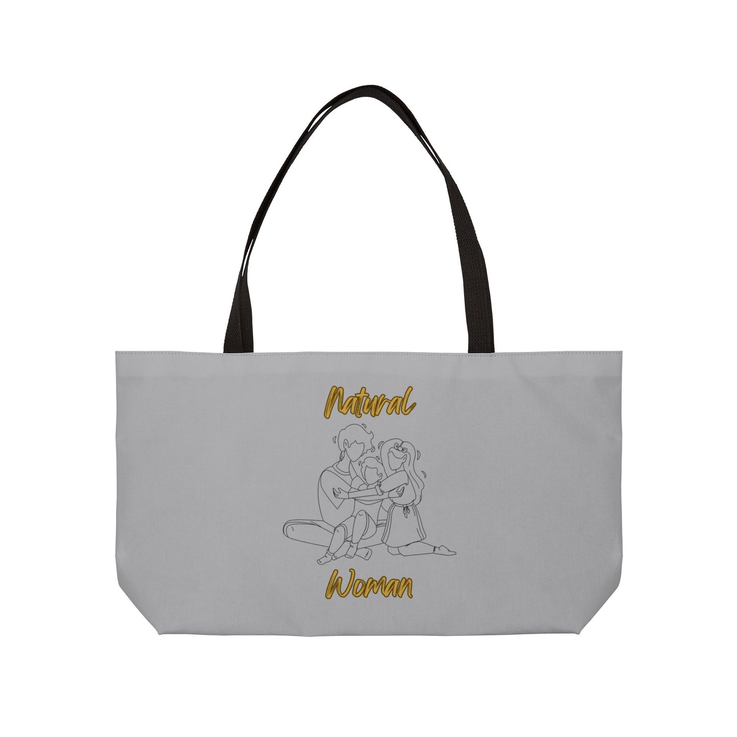Natural Woman Bear Hugs (BL) Weekender Tote Bag LIGHT GREY