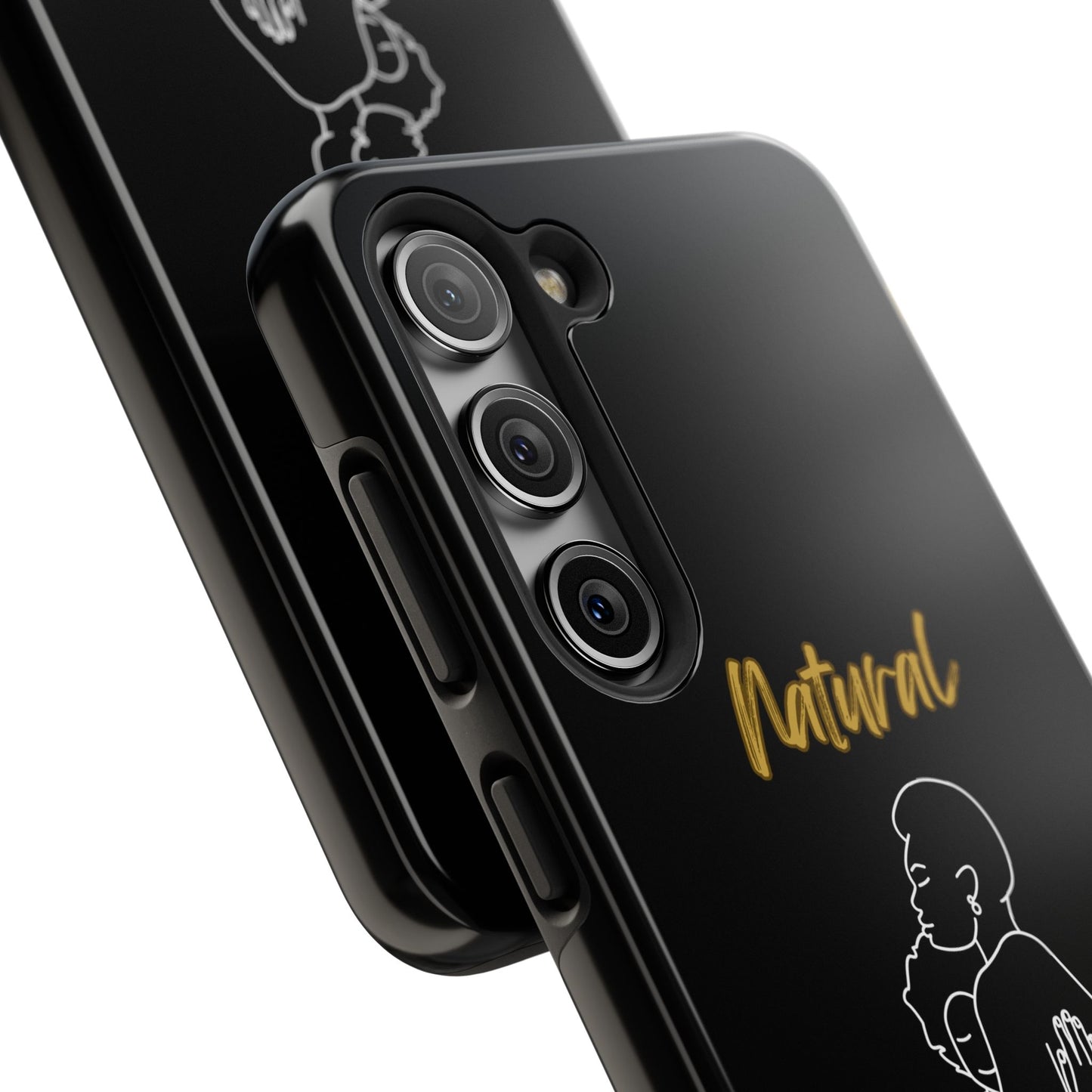 Natural Woman Safe With Momma (WL) Tough Phone Cases BLACK