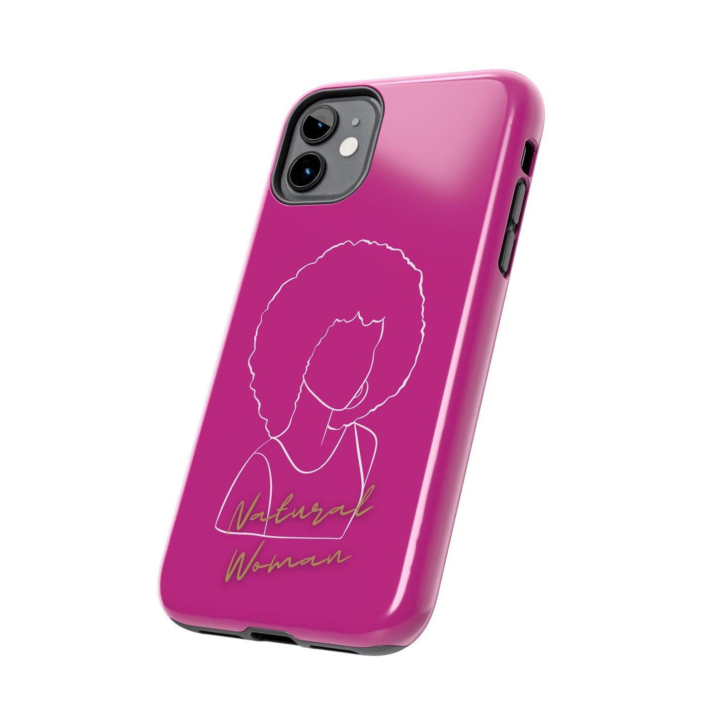 Natural Woman Afro (WL)Tough Phone Cases PINK