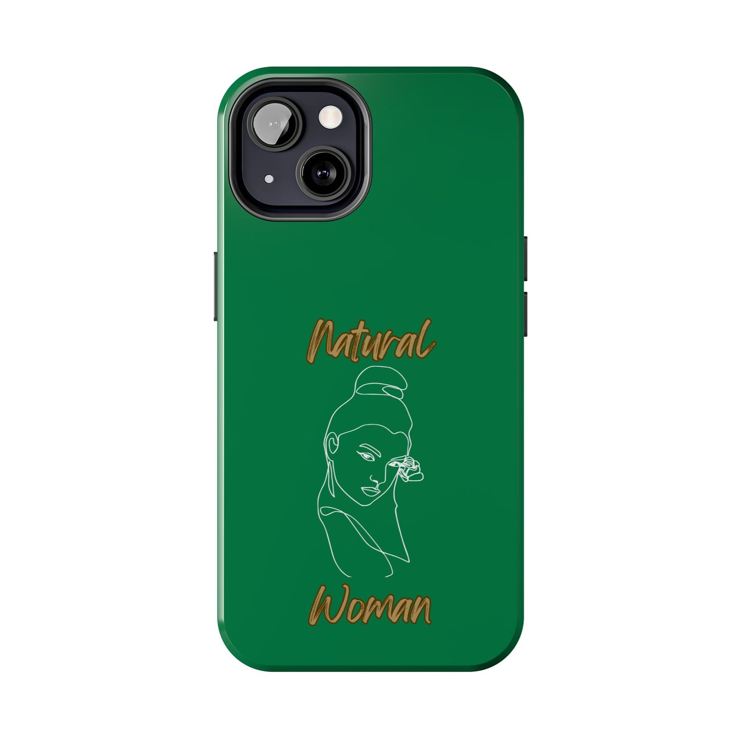 Natural Woman Sassy Bun (WL) Tough Phone Cases DARK GREEN