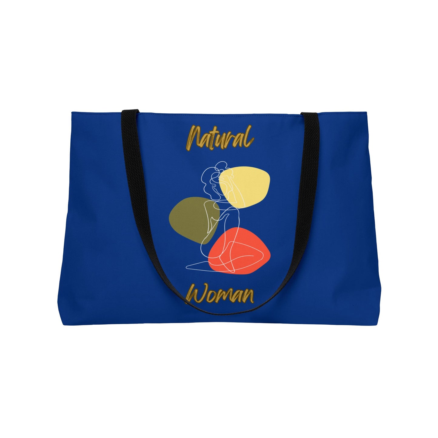 Natural Woman Colorful Pose (WL) Weekender Tote Bag DARK BLUE