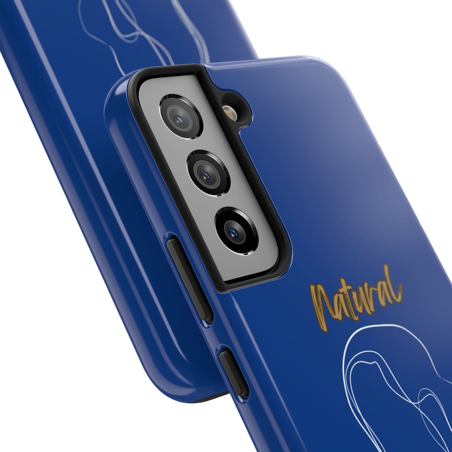 Natural Woman Hanging Hair (WL) Tough Phone Cases DARK BLUE