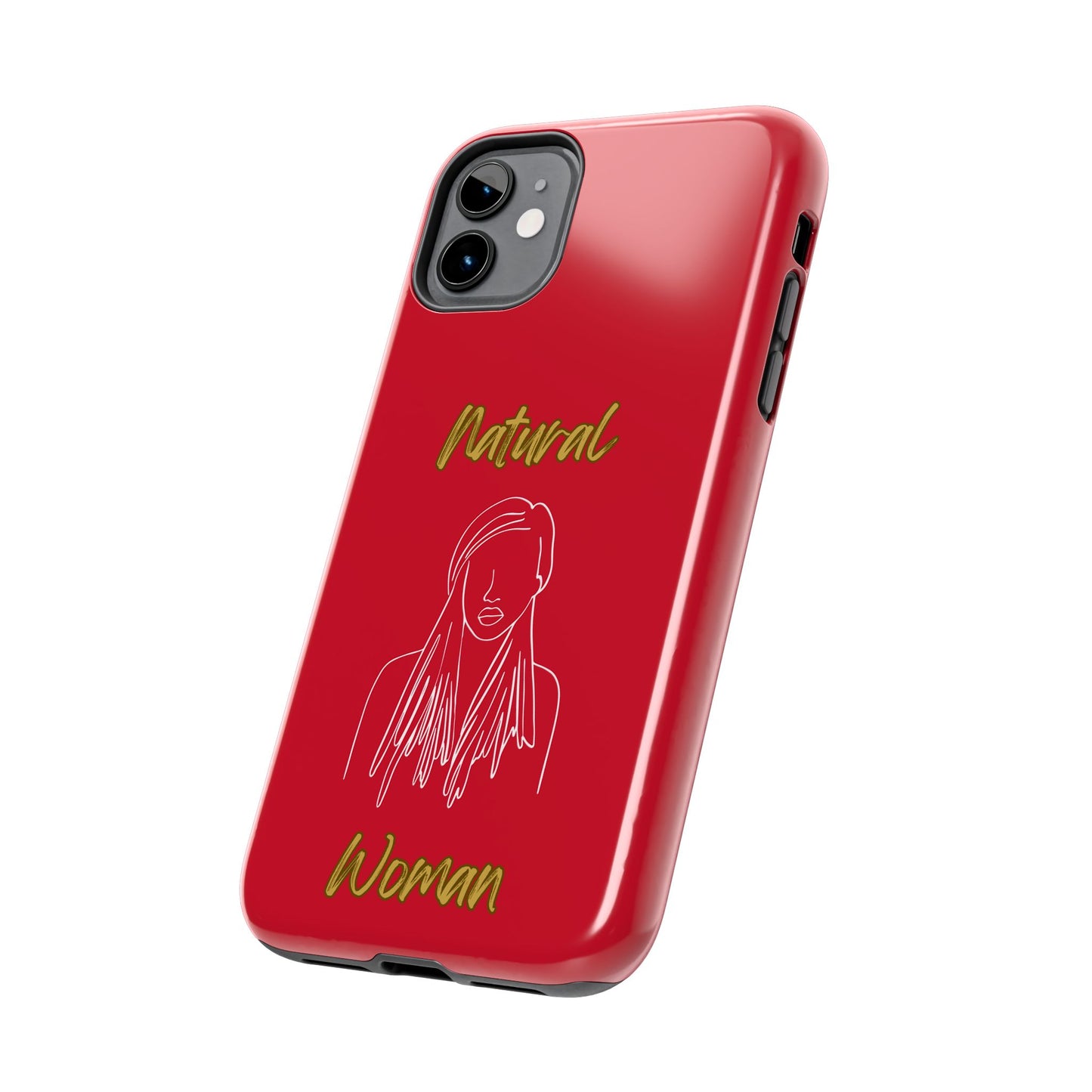 Natural Woman Content (WL)Tough Phone Cases DARK RED